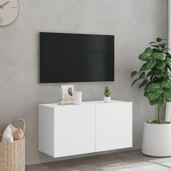 TV-Wandschrank Weiß 80 cm