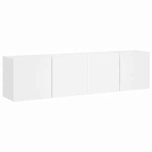 Weiße TV-Wandschränke 80x30x41 cm, 2er-Set