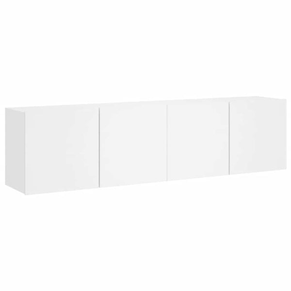 Weiße TV-Wandschränke 80x30x41 cm, 2er-Set