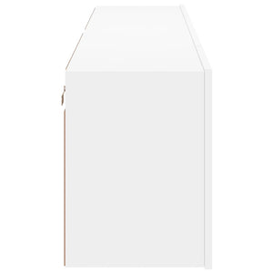 Weiße TV-Wandschränke 80x30x41 cm, 2er-Set