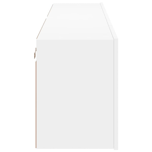 Weiße TV-Wandschränke 80x30x41 cm, 2er-Set