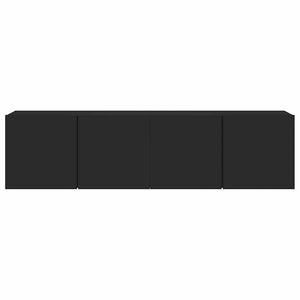 TV-Wandschränke, 2er Set, Schwarz 80 cm
