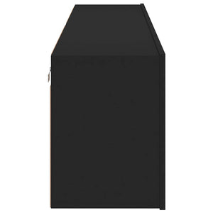 TV-Wandschränke, 2er Set, Schwarz 80 cm