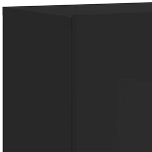 TV-Wandschränke, 2er Set, Schwarz 80 cm