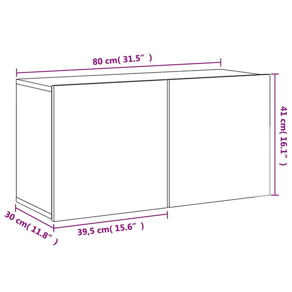 TV-Wandschrank Sonoma Eiche 80 cm