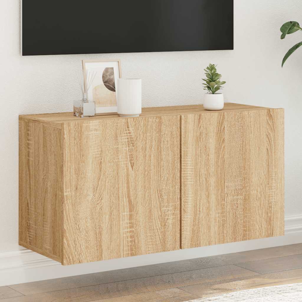 TV-Wandschrank Sonoma Eiche 80 cm