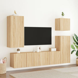 TV-Wandschränke Sonoma-Eiche 80x30x41 cm, 2er-Set
