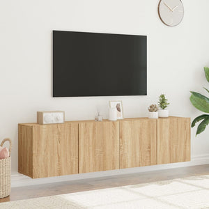 TV-Wandschränke Sonoma-Eiche 80x30x41 cm, 2er-Set