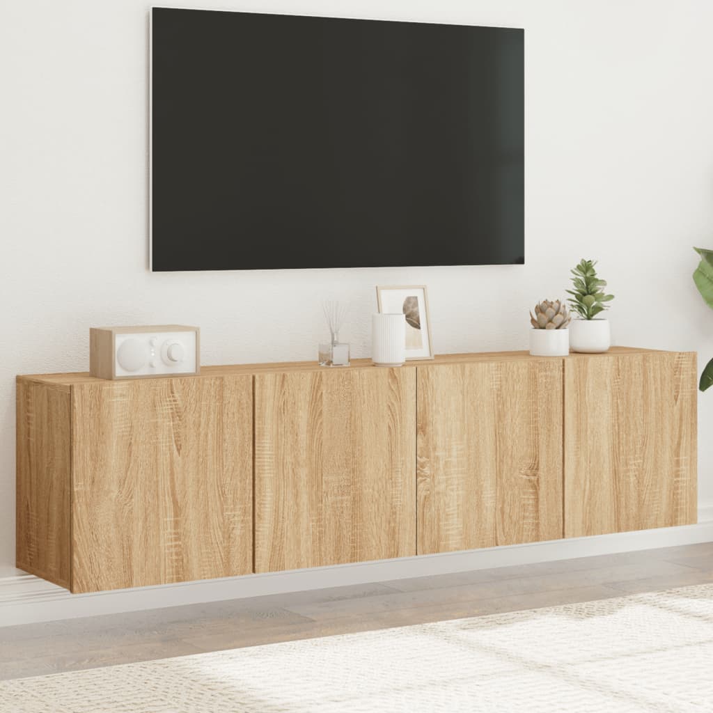 TV-Wandschränke Sonoma-Eiche 80x30x41 cm, 2er-Set