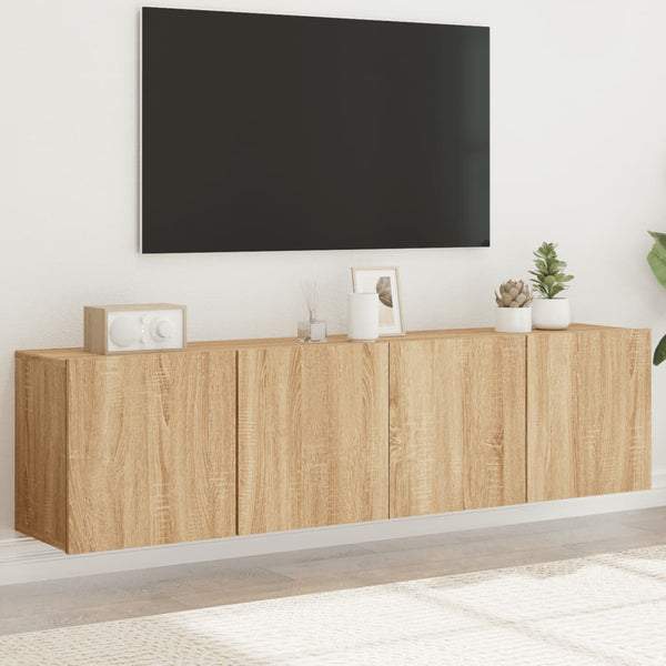 TV-Wandschränke Sonoma-Eiche 80x30x41 cm, 2er-Set