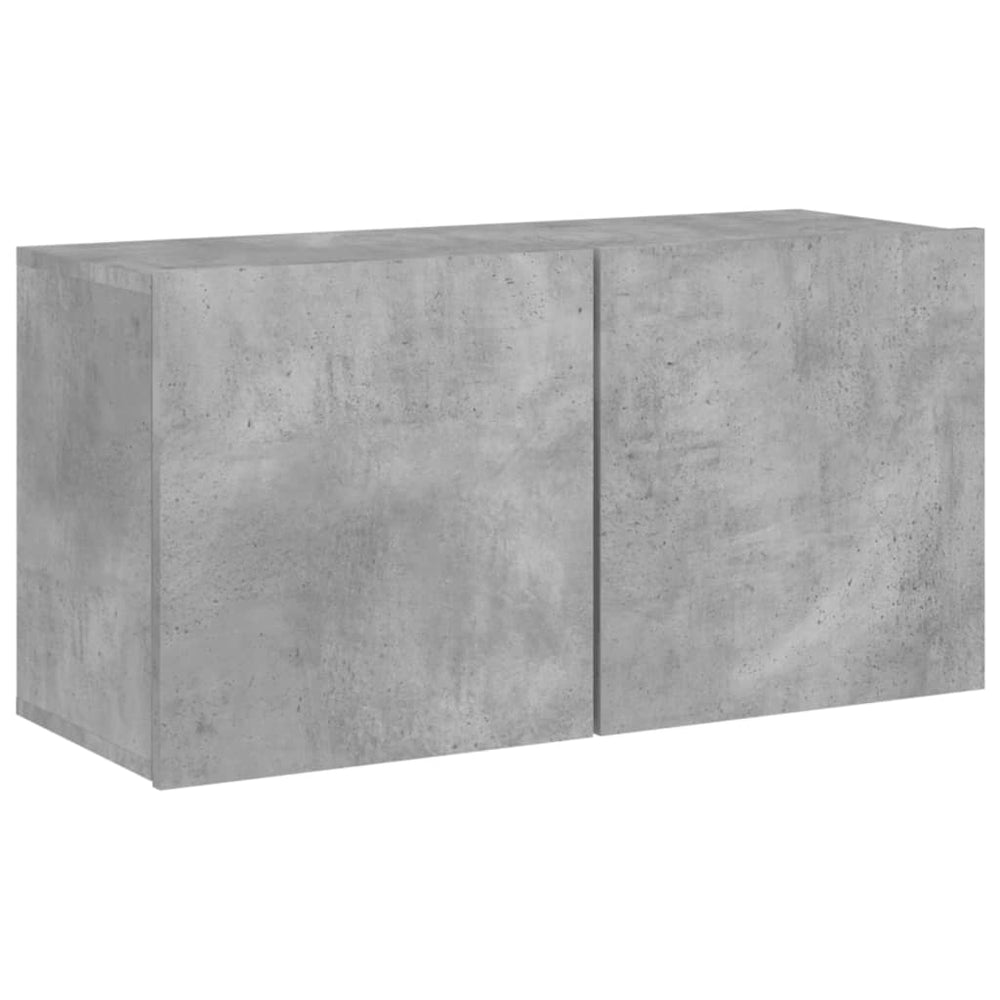 Meuble TV mural vidaXL gris béton 80x30x41 cm