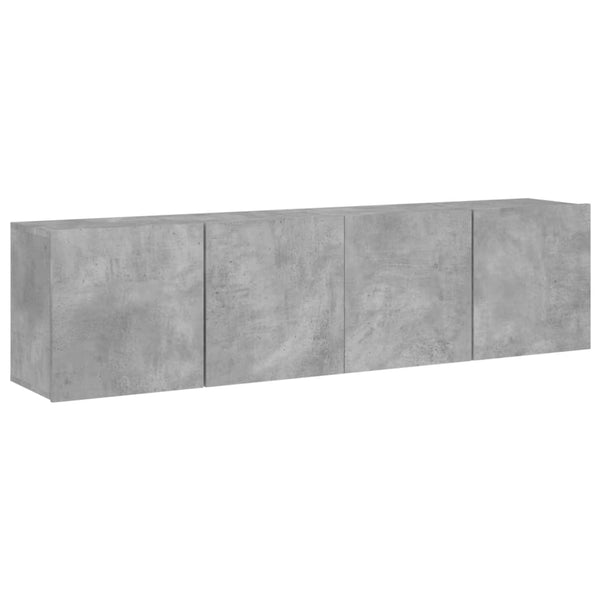 TV-Wandschränke, Betongrau, 2er-Set