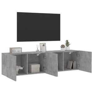 TV-Wandschränke, Betongrau, 2er-Set
