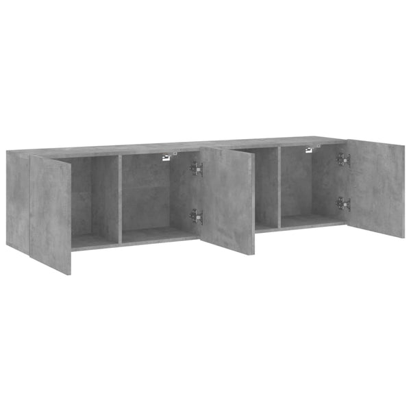 TV-Wandschränke, Betongrau, 2er-Set