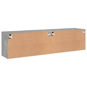 TV-Wandschränke, Betongrau, 2er-Set