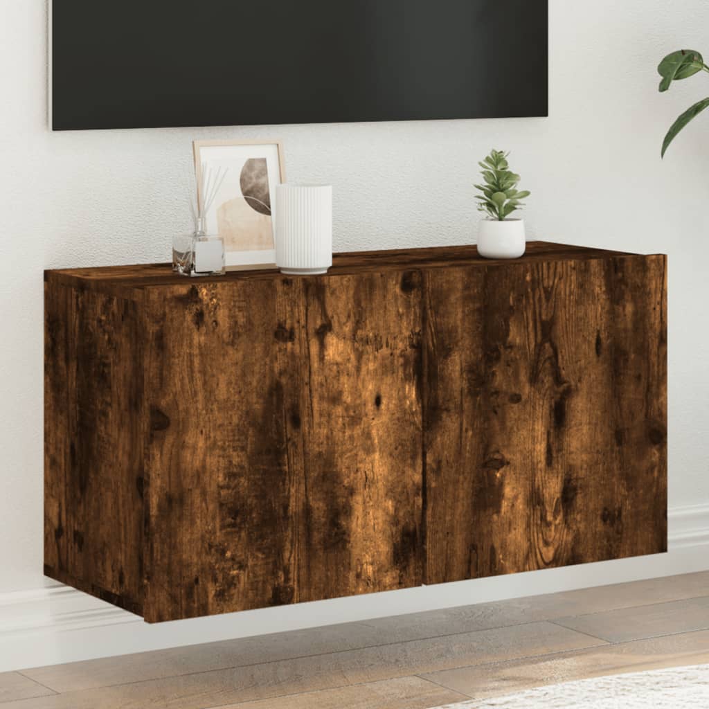 TV-Wandschrank Räuchereiche 80 cm