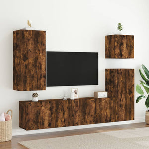 TV-Wandschränke 80x30x41 cm Räuchereiche 2er Set