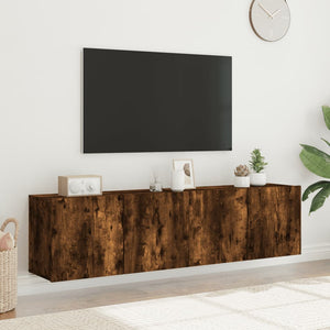 TV-Wandschränke 80x30x41 cm Räuchereiche 2er Set