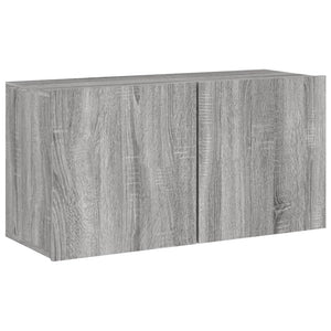 TV-Wandschrank Grau Sonoma 80 cm