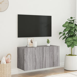 TV-Wandschrank Grau Sonoma 80 cm