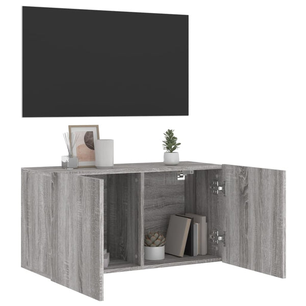 TV-Wandschrank Grau Sonoma 80 cm