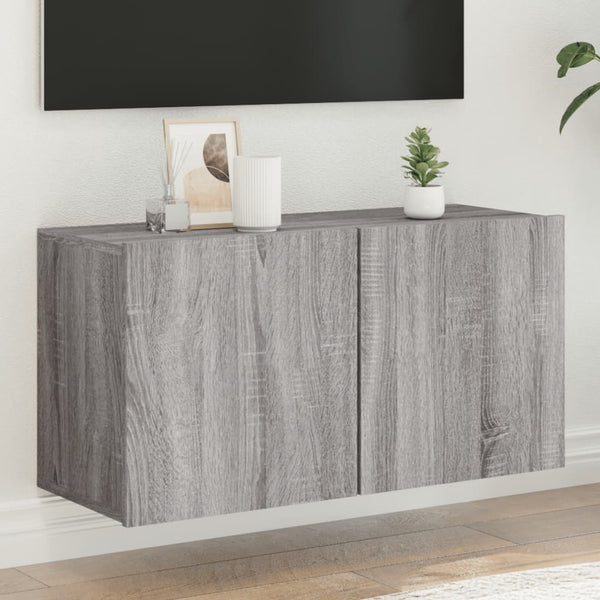 TV-Wandschrank Grau Sonoma 80 cm