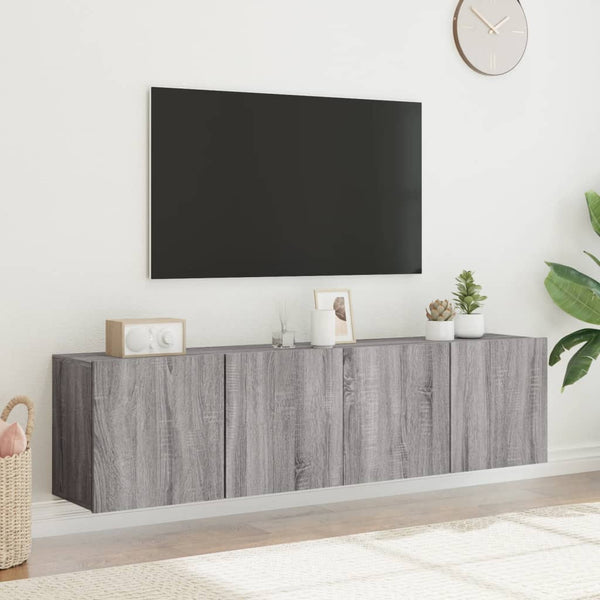 TV-Wandschränke, Grau Sonoma, 2er-Set