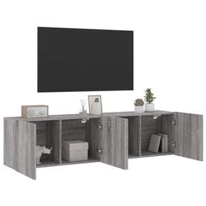 TV-Wandschränke, Grau Sonoma, 2er-Set