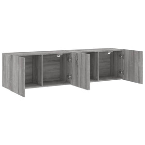 TV-Wandschränke, Grau Sonoma, 2er-Set