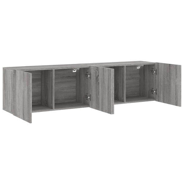 TV-Wandschränke, Grau Sonoma, 2er-Set