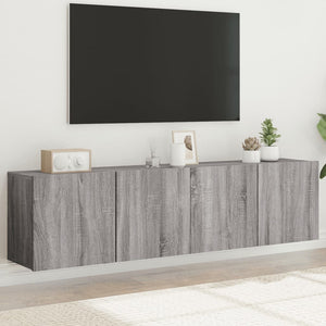 TV-Wandschränke, Grau Sonoma, 2er-Set