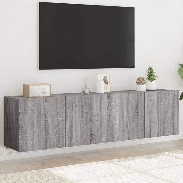 TV-Wandschränke, Grau Sonoma, 2er-Set