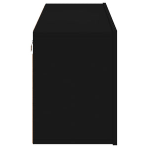 Schwarzer TV-Wandschrank 100x30x41 cm