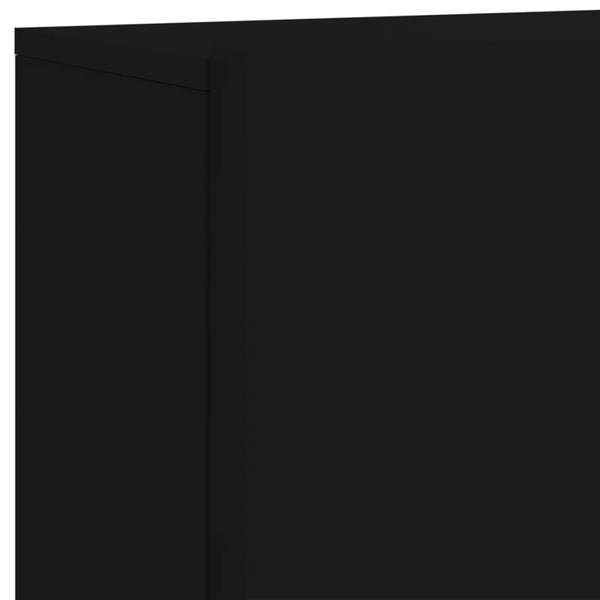 Schwarzer TV-Wandschrank 100x30x41 cm