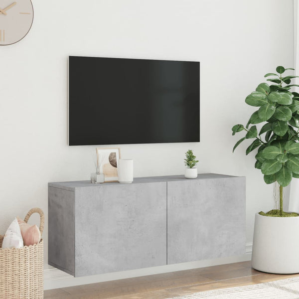 TV-Wandschrank, Betongrau, 100 cm