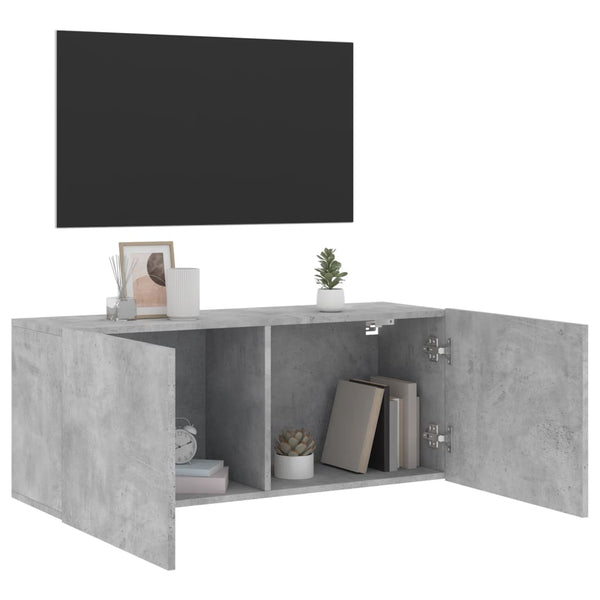 TV-Wandschrank, Betongrau, 100 cm