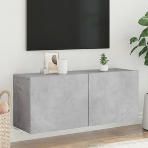 TV-Wandschrank, Betongrau, 100 cm