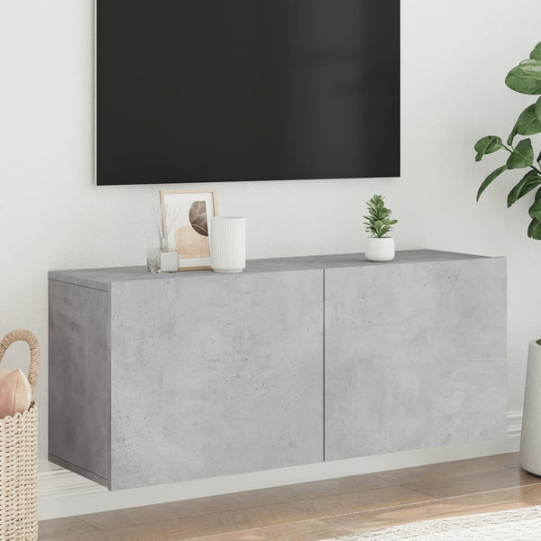 TV-Wandschrank, Betongrau, 100 cm