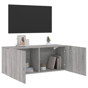 TV-Wandschrank Grau Sonoma 100 cm