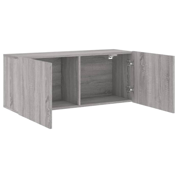 TV-Wandschrank Grau Sonoma 100 cm