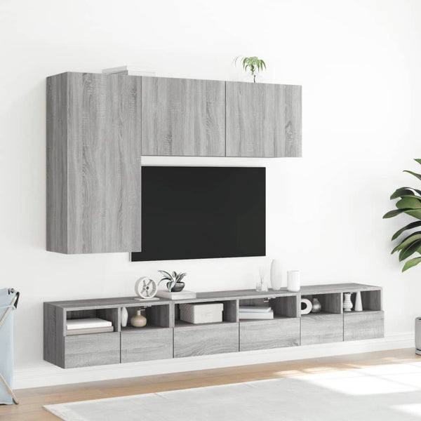 TV-Wandschrank Grau Sonoma 100 cm