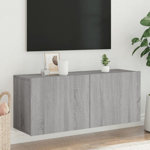 TV-Wandschrank Grau Sonoma 100 cm