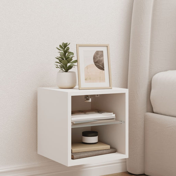 TV-Wandschrank mit LED Weiß 30 cm