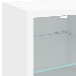 TV-Wandschrank mit LED Weiß 30 cm