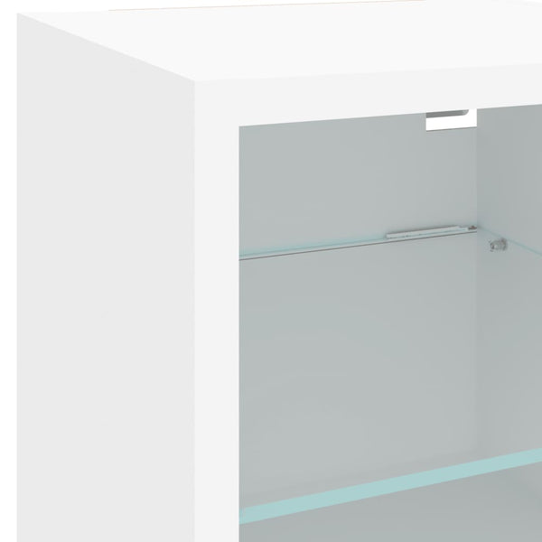 TV-Wandschrank mit LED Weiß 30 cm