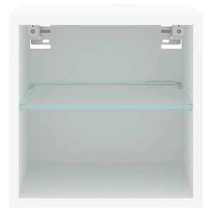 TV-Wandschränke mit LED, 2er Set, Weiß