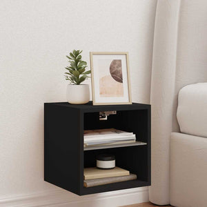 TV-Wandschrank mit LED Schwarz 30 cm