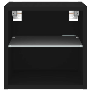 TV-Wandschrank mit LED Schwarz 30 cm
