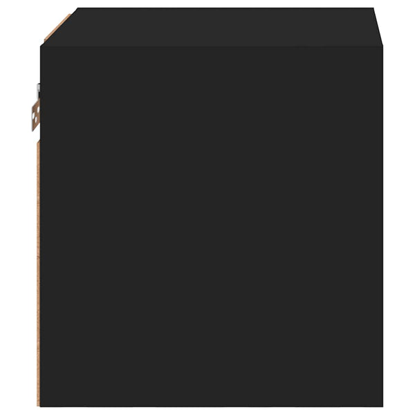 TV-Wandschrank mit LED Schwarz 30 cm