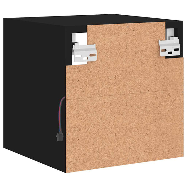 TV-Wandschrank mit LED Schwarz 30 cm